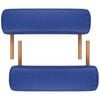 vidaXL Blue Foldable Massage Table 3 Zones with Wooden Frame