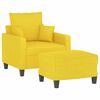 vidaXL Sofa Chair With Footstool Light Yellow
