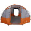 vidaXL Camping Tent Gray and orange 475 x 475 x 235 cm Polyester