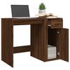 vidaXL Desk Brown Oak Engineered Wood Medium Computer Desk Rectangular