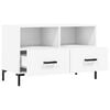vidaXL TV Cabinet White Engineered wood, iron Medium TV Cabinet