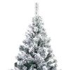 vidaXL Artificial Christmas Tree White 70.9" PVC and Steel and Plastic