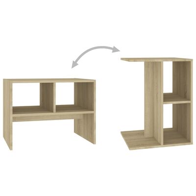 vidaXL Side Table Sonoma Oak 23.6"x15.7"x17.7" Engineered Wood