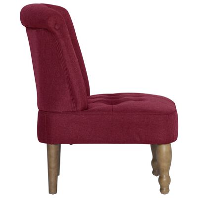 vidaXL French Chair Wine Red Fabric