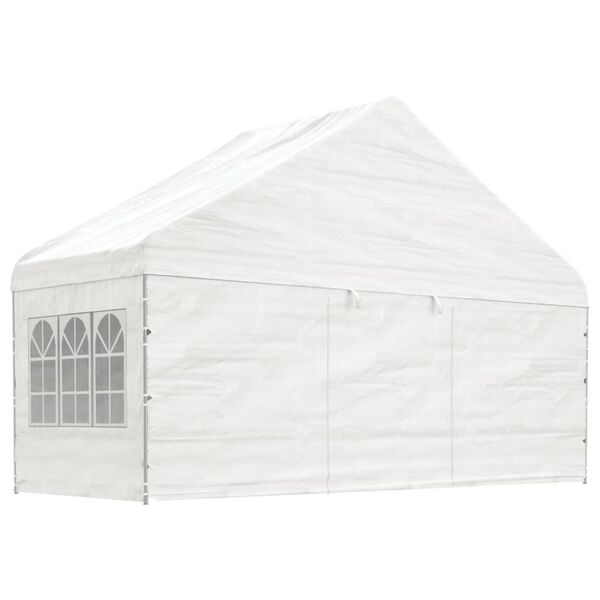 vidaXL Gazebo with Roof White 51.2'x19.3'x12.3' Polyethylene
