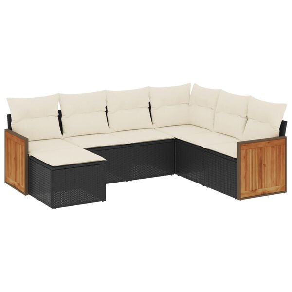 vidaXL Garden Sofa Set Black