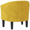 vidaXL Tub Chair Yellow Velvet