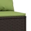 vidaXL Patio Middle Sofa Brown PE rattan Medium Adjustable Feet