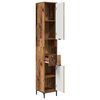 vidaXL Bathroom Cabinet with Drawer Old Wood 12.40 x 12.99 x 74.80 in