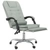 vidaXL Massage Office Chair Light gray Velvet, metal, plywood Medium