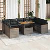 vidaXL Garden Sofa Set Grey
