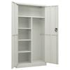 vidaXL Locker Cabinet Light grey Steel Large Locker Cabinet