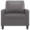 vidaXL Sofa Chair Grey Faux leather, metal, foam Single Modern