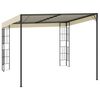 vidaXL Wall-mounted Gazebo Cream 100% polyester Large Durable