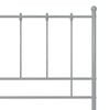 vidaXL Bed Frame Grey Powder-coated metal Twin Durable Twin Bed Frame
