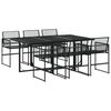 vidaXL Garden Dining Set Black
