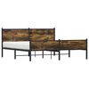 vidaXL Bed Frame Smoked Oak Steel Super King Bed Frame Rectangular