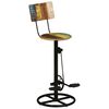 vidaXL Bar Stool Set of 2 Multicolor Solid reclaimed wood, iron Standard