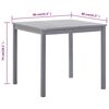 vidaXL Dining Table Grey Solid Acacia wood 31.5x31.5x29.1in Durable