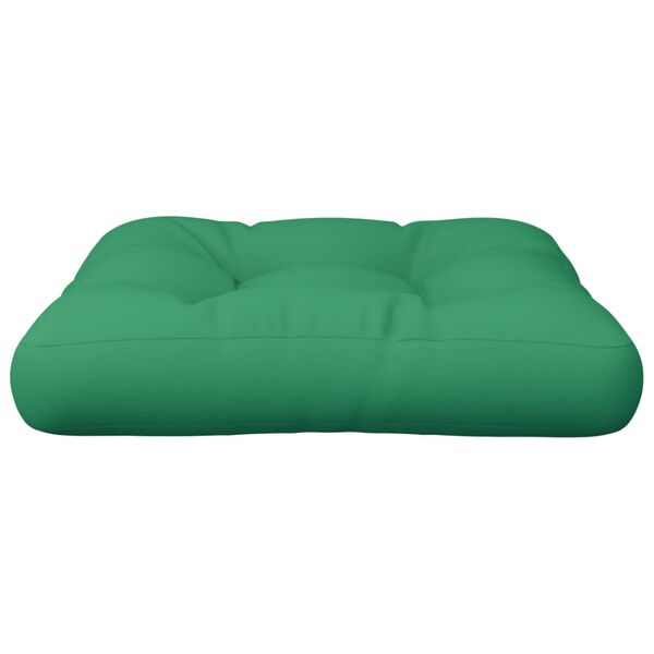 vidaXL Pallet Cushion Green Fabric (100% polyester) 7.8" x 7.8" x 1.9
