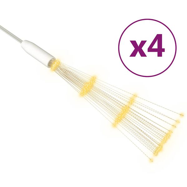 vidaXL Firecrack Light Set of 4 Warm white Copper Compact