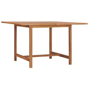 vidaXL Dining Table Warm golden brown Solid teak wood 47.2x47.2 in