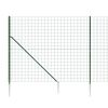 vidaXL Wire Mesh Fence with Spike Anchors Green 5.9x32.8'