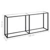vidaXL Console Table Clear Tempered glass, Powder-coated steel