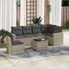 vidaXL Garden Sofa Set Light grey
