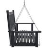 vidaXL Garden Swing Bench Black Solid fir wood, galvanized iron Standard