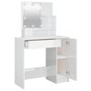 vidaXL Dressing Table Glossy White Engineered wood, Acrylic Dressing Table