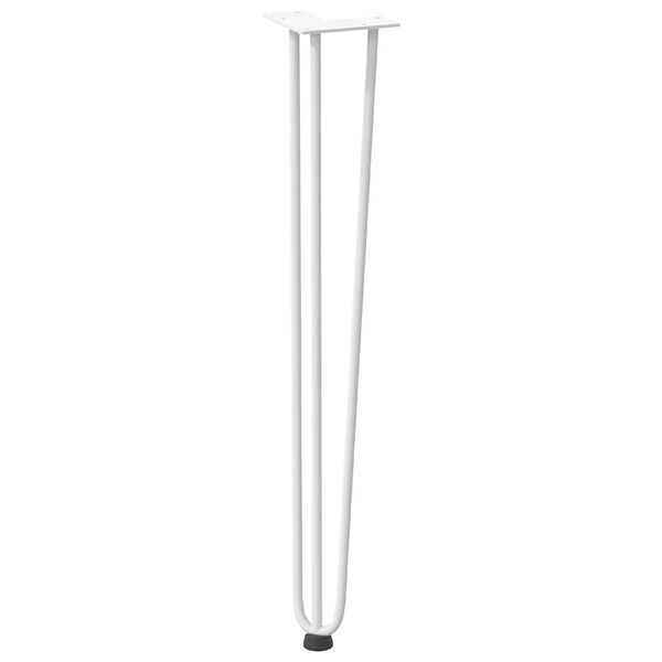 vidaXL Hairpin Table Leg White Sturdy powder-coated steel Standard