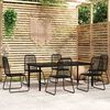 vidaXL Garden Dining Set Black
