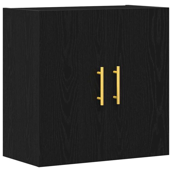 vidaXL Wall-mounted Cabinet Black Oak 23.62 x 12.20 x 27.56 in