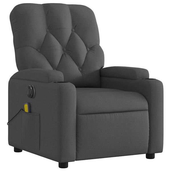vidaXL Electric Massage Recliner Chair Dark Grey