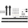 vidaXL Sliding Door Hardware Kit 59.8 " Steel Black