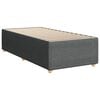 vidaXL Bed Frame Dark Grey Polyester, Plywood, Engineered Wood Twin