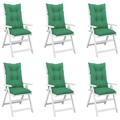 vidaXL Garden Chair Cushions 6 pcs Green 47.2"x19.7"x2.8"