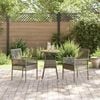 vidaXL Garden Dining Set 3 pcs Grey Poly Rattan