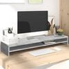 vidaXL Monitor Stand Concrete Grey 39.4x9.4x5.1" Engineered Wood