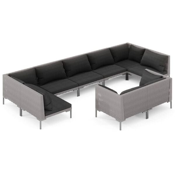 vidaXL Garden Lounge Set Dark Grey
