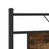 vidaXL Bed Frame Smoked Oak Steel, engineered wood Super King Bed Frame