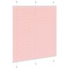 vidaXL Pleated Blind Pink 100% Polyester 45.3 x 59.1 in