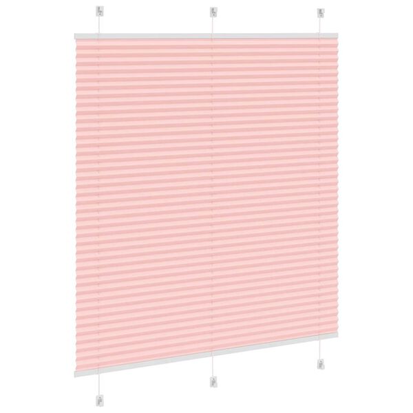 vidaXL Pleated Blind Pink 100% Polyester 45.3 x 59.1 in