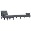 vidaXL L-shaped Sofa Bed Dark grey Velvet (100% polyester), plywood Large