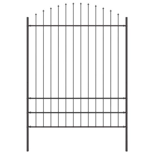 vidaXL Garden Fence 8 pcs Grey 66.93 x 88.58 in Powder-Coated Steel