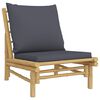 vidaXL Garden Lounge Set Dark Grey, Bamboo Bamboo Medium Modular