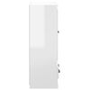 vidaXL Highboard High gloss white Engineered wood Medium Highboard