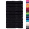 vidaXL Towel Set of 10 Black 100% Ring-spun Cotton XXL Towel