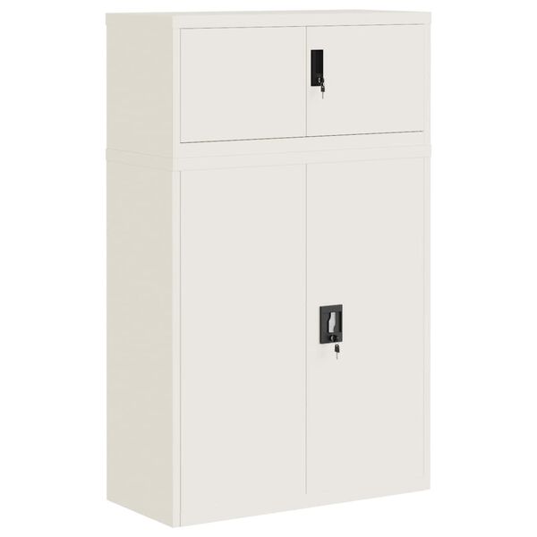 vidaXL File Cabinet White 35.4x15.7x57.1" Steel